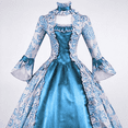 thumbnail image 4 of UPPADA Renaissance Costume for Women Lace up Regency Ball Gowns Long Sleeve Medieval Corset Dresses Ladies Vintage Halloween Costumes,M, 4 of 7