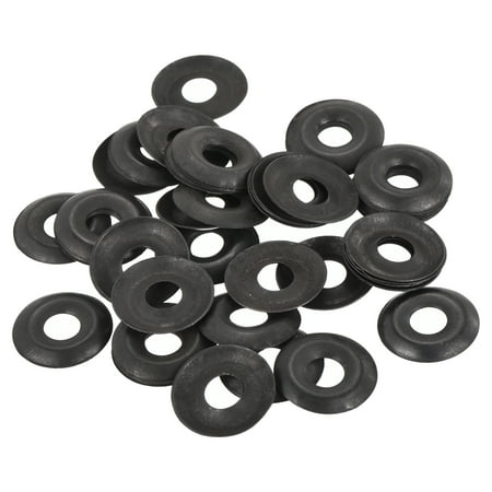

50Pack Cup Washer Countersunk Iron Black Countersunk Finish Washers for M6 Screws(M6 ID x 17mm OD x 2mm Thick)
