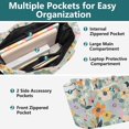 thumbnail image 3 of FORMRS Tote Bag for Women Quilted Large Capacity Travel Work Carry On Shoulder Handbag, Green Floral Pattern, 3 of 7