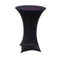 thumbnail image 2 of Black Stretchy Polyester Tablecloth with Elastic Bands for Bar Cocktail Tables and Event Decorations 47x47x30 inches, 2 of 3