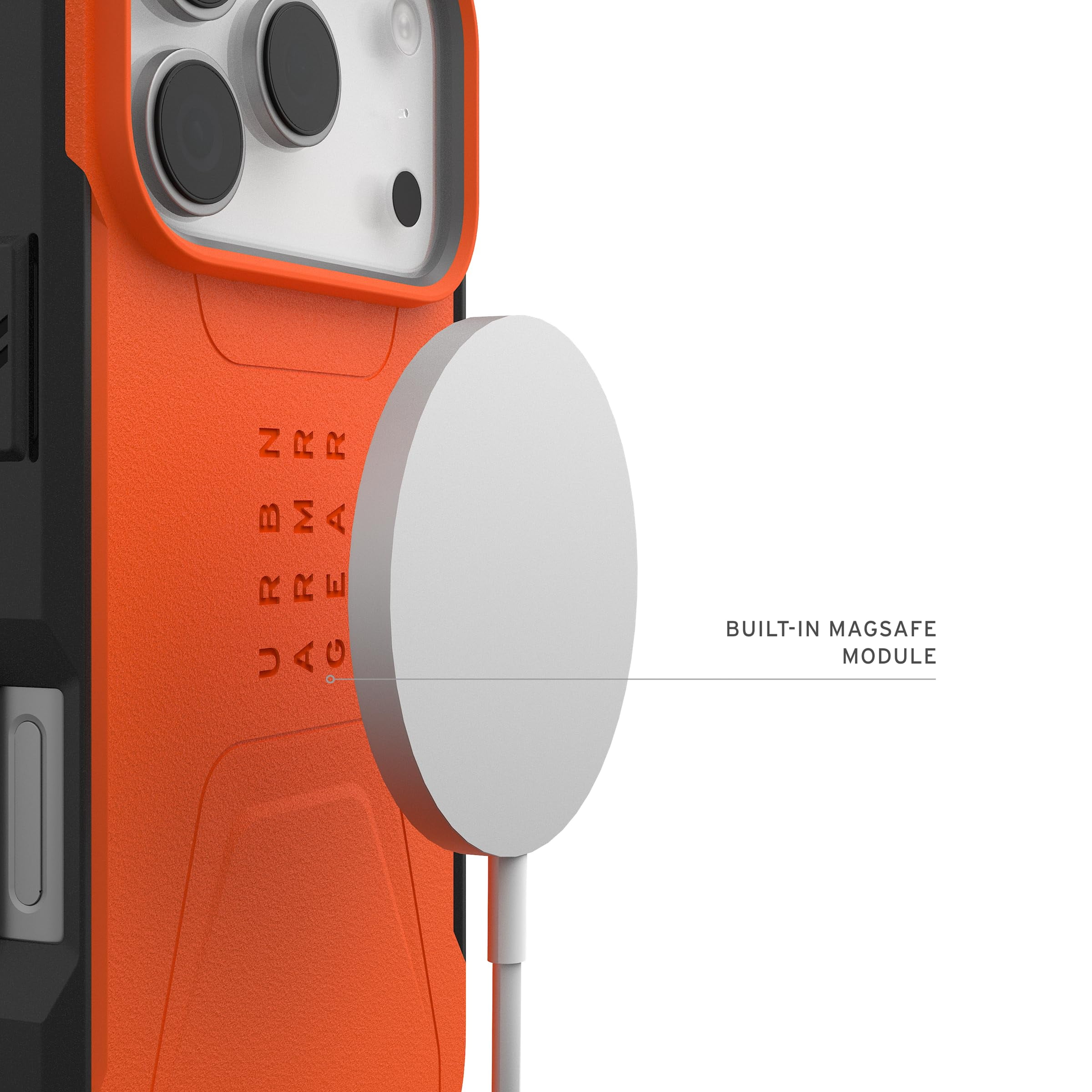 UAG iPhone 17 Pro Case Civilian - Compatible with MagSafe Military Grade Protective Cover, Orange