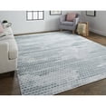 thumbnail image 4 of 2' X 3' Blue And Gray Polka Dots Distressed Stain Resistant Area Rug, 4 of 10
