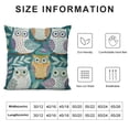 thumbnail image 6 of JRXY Throw Pillow Covers Cute Owls Funny Forest Owl Kid Fun Happy Baby Animal Childish Tree Flower Adorable Bird Cartoon for Living Room Bedroom Sofa Set of 2 White, 6 of 6