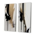 thumbnail image 3 of Designart "Expression in Black, White, and Gold III" Abstract Wall Art Set Of 2 - Black Geometric Wall Decor Set Of 2, 3 of 7