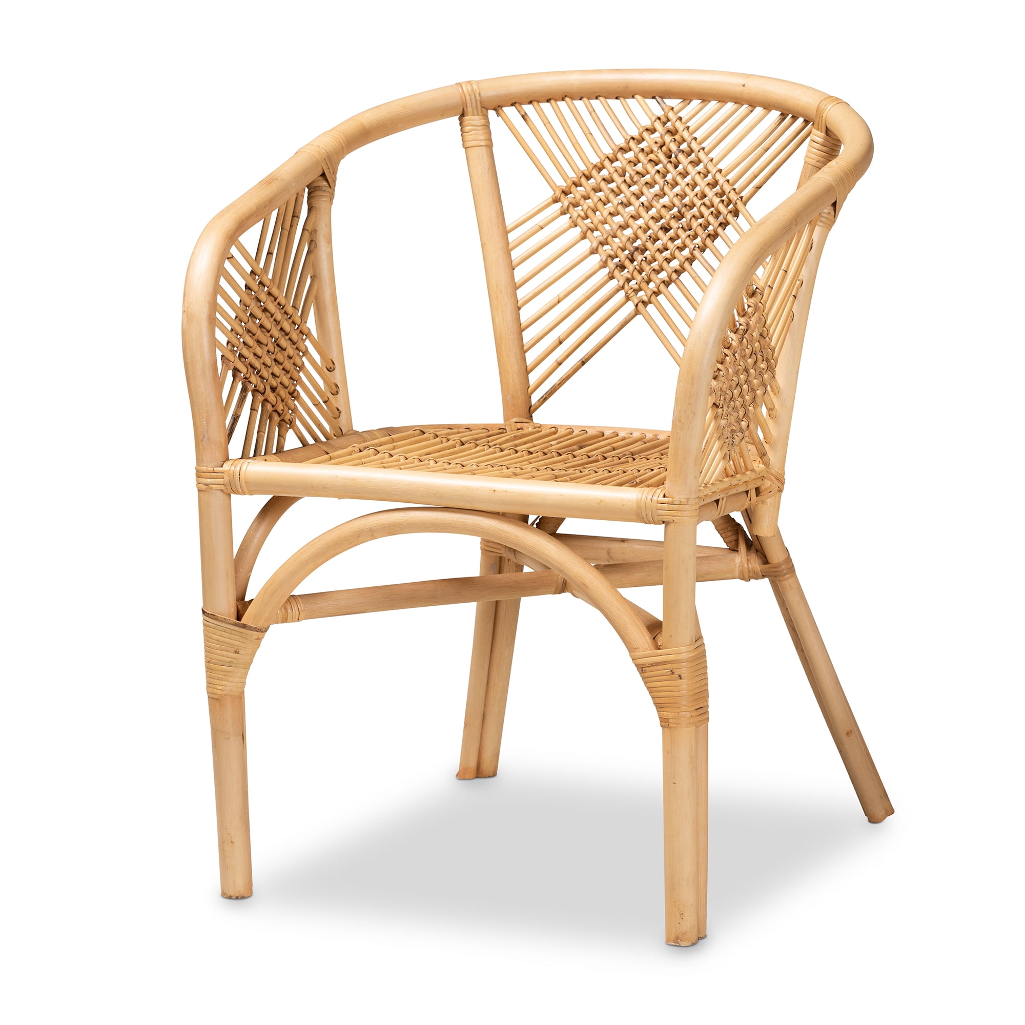 bali & pari Kagama Rattan BOHO Dining Chair, Natural Brown