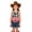 00#-Red281, variant on Kiijoy Cowgirl Outfits for Girls Cow Print Ruffle Tank Top Bow Denim Shorts Clothes Set