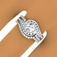 thumbnail image 6 of Dazzlingrock Collection 1.50 Carat (ctw) 14K Diamond 3 Stone Bridal Twisted Engagement Ring Set 1 1/2 CT, White Gold, Size 9, 6 of 6