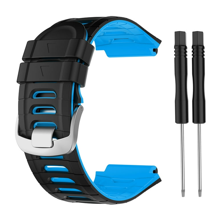 Ltesdtraw Silicone Strap Bracelet Watch Band for Garmin Forerunner 920XT  (Black Blue) 