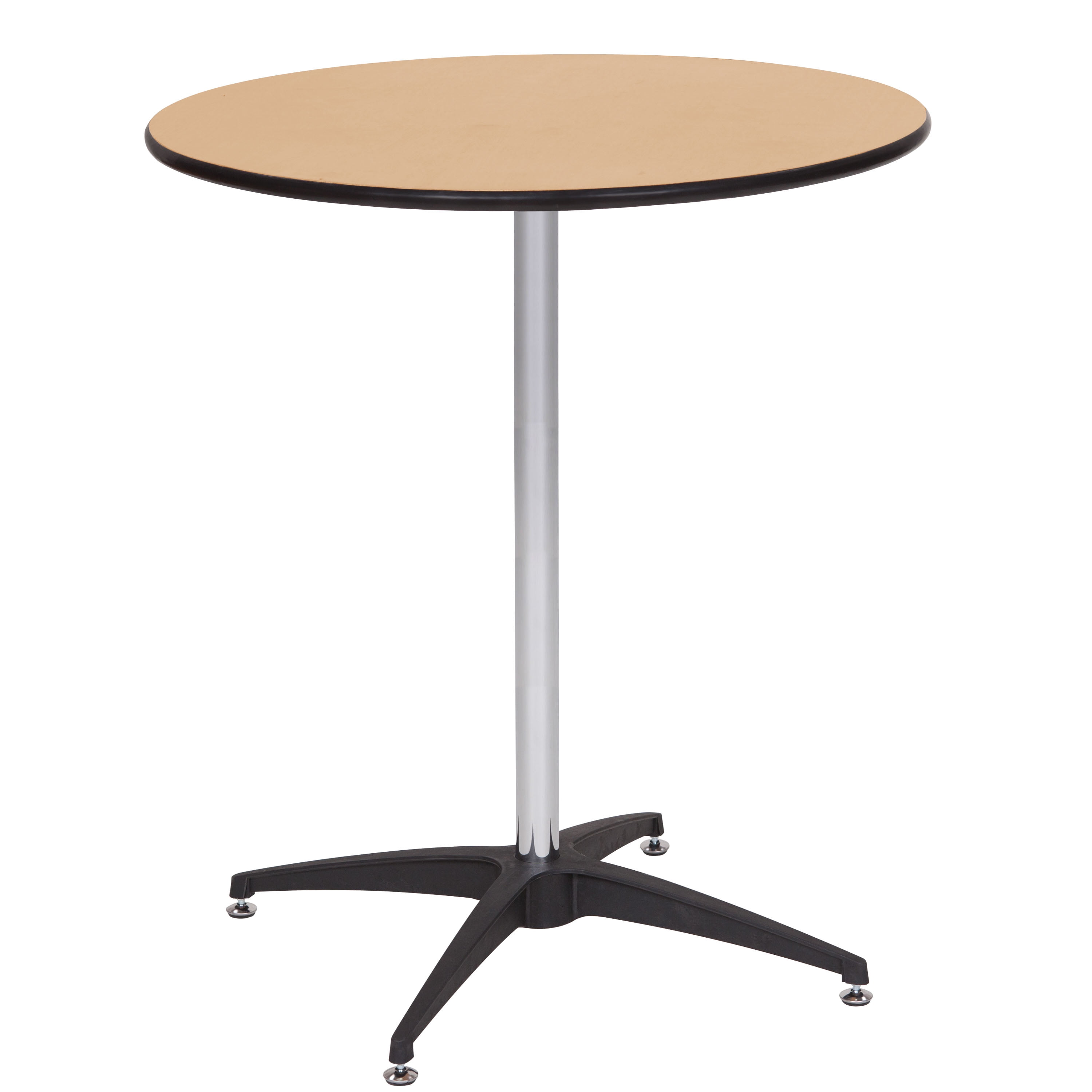 Table - 30" WFT Series Russian Birch Wood Round - Metal Edge - Cocktail 30"&42" Kit