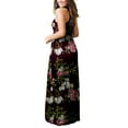 thumbnail image 4 of Aiyino Women's Sleeveless/Long Sleeve Plain Maxi Dresses Casual Long Dresses with Pockets, 4 of 6
