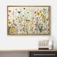 thumbnail image 3 of IDEA4WALL Framed Canvas Wall Art Minimal Wildflowers Floral Garden Illustrations Retro Countryside Art Botanical Colorful Print Relax/Calm for Living Room, Bedroom, Office - 16"x24" Natural, 3 of 5