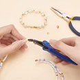 thumbnail image 2 of Herramienta de joyería, alicates para cuentas (13,5 cm, azul), alicates de gancho con mango de PVC, alicates de punta puntiaguda para reparación de líneas, alicates de bricolaje, 2 of 5