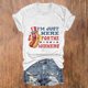 thumbnail image 2 of Blusas de Manga Corta para las Mujeres Divertido Impreso Cuello Redondo Tee, Vintage Humor Gráfico Blusas de Primavera para las Mujeres, 2 of 4