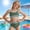 Green, variant on Liyamei Adjustable Strap Two Piece Girls Swimwear Comfortable Cute Bikini For Beach Pool Swimming Sun Girls Bathing Suits for Size 10 Y