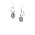 thumbnail image 2 of Delight Jewelry Silvertone Antiqued Woven Rope Spinner Open Heart French Earrings, 2 of 4