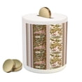 thumbnail image 2 of Orient Piggy Bank, Middle Eastern Persian Floral Pattern with Paisley Leaves Boho Art Print, Ceramic Coin Bank Money Box for Cash Saving, 3.6" X 3.2", Multicolor, by Ambesonne, 2 of 4