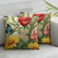 thumbnail image 2 of COMIO  Throw Pillow Covers Set of 2 Decorative Spring Pillow Covers Flower Butterfly Farmhouse Pillowcases for Sofa Couch Living Room Outdoor, 2 of 6