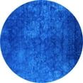 thumbnail image 1 of Ahgly Company Indoor Round Oriental Light Blue Industrial Area Rugs, 7' Round, 1 of 4