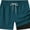 Darkgreen, variant on Mens Swim trunks Swim Shorts Quick Dry 5 inch Inseam Beach Shorts with Compression Liner and Zipper Pockets