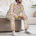 thumbnail image 6 of KLL Easter Egg Sleepwear Mens Flannel Pajamas,Long Cotton Pj Set, 6 of 7