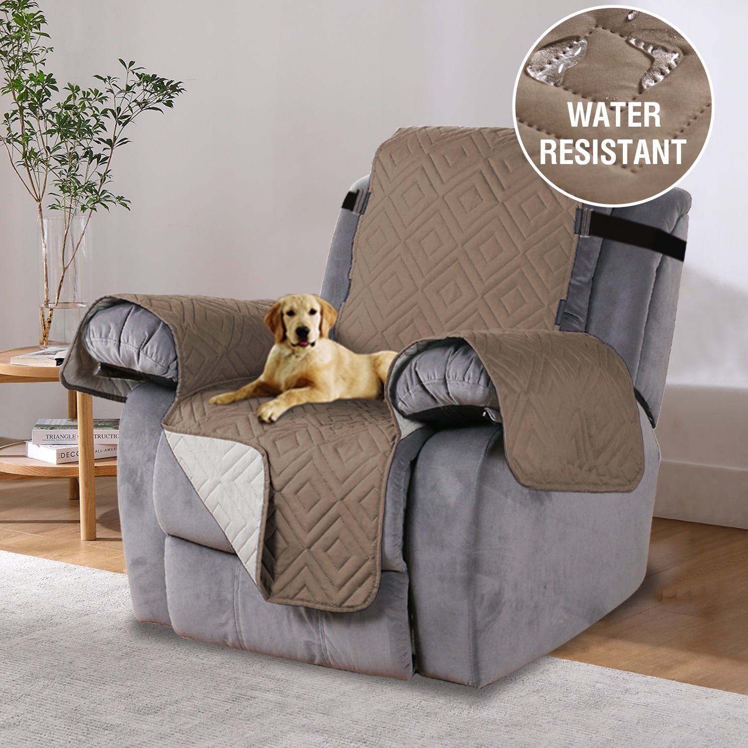H.VERSAILTEX 1Piece Reversible Quilted Recliner Pet Cover Protector