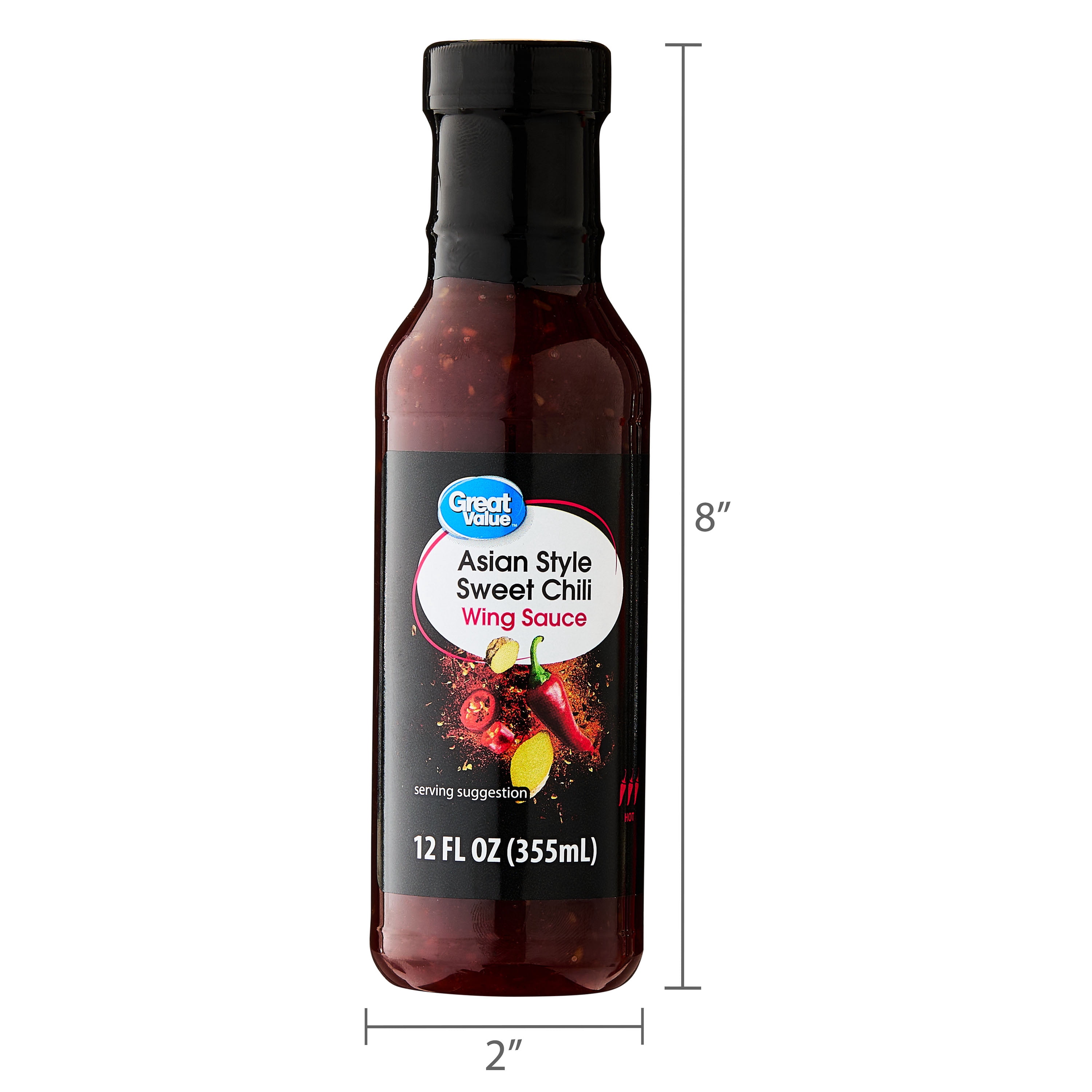 (6 pack) Great Value Asian Sweet Chili Wing Sauce, 12 Fl Oz