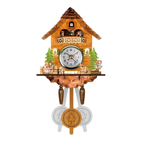 Rbaofujie Aesthetic Room Decor Cuckoo Cuckoo Wall Clock Chime Alarm Clock Retro Clock Wooden Living Room ClockWedding Decorations Multi-color