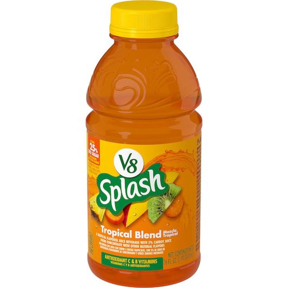 V8 Splash Juice Drinks 16oz 12/PK Tropical Blend 5516