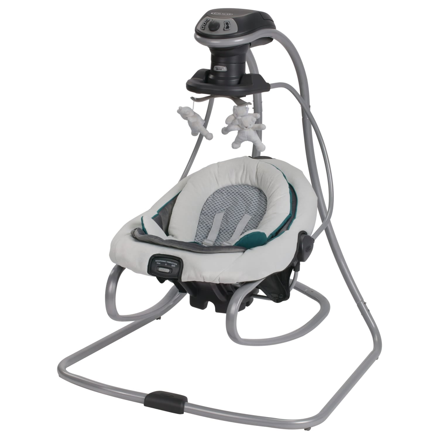 Graco DuetSoothe Baby Swing and Rocker with Portable Seat, Sapphire Green