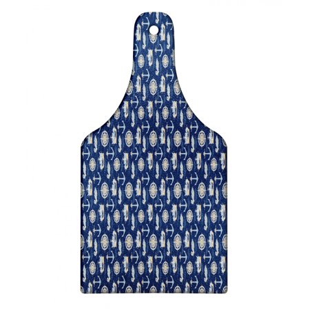 

Marine Cutting Board Anchor Giant Catfish Vintage Sailing Yachts Nautical Wind Rose Decorative Tempered Glass Cutting and Serving Board in 3 Sizes by Ambesonne