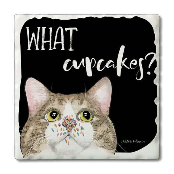 Thirstystone "What Cupcakes" Single Tumbled Tile Coaster