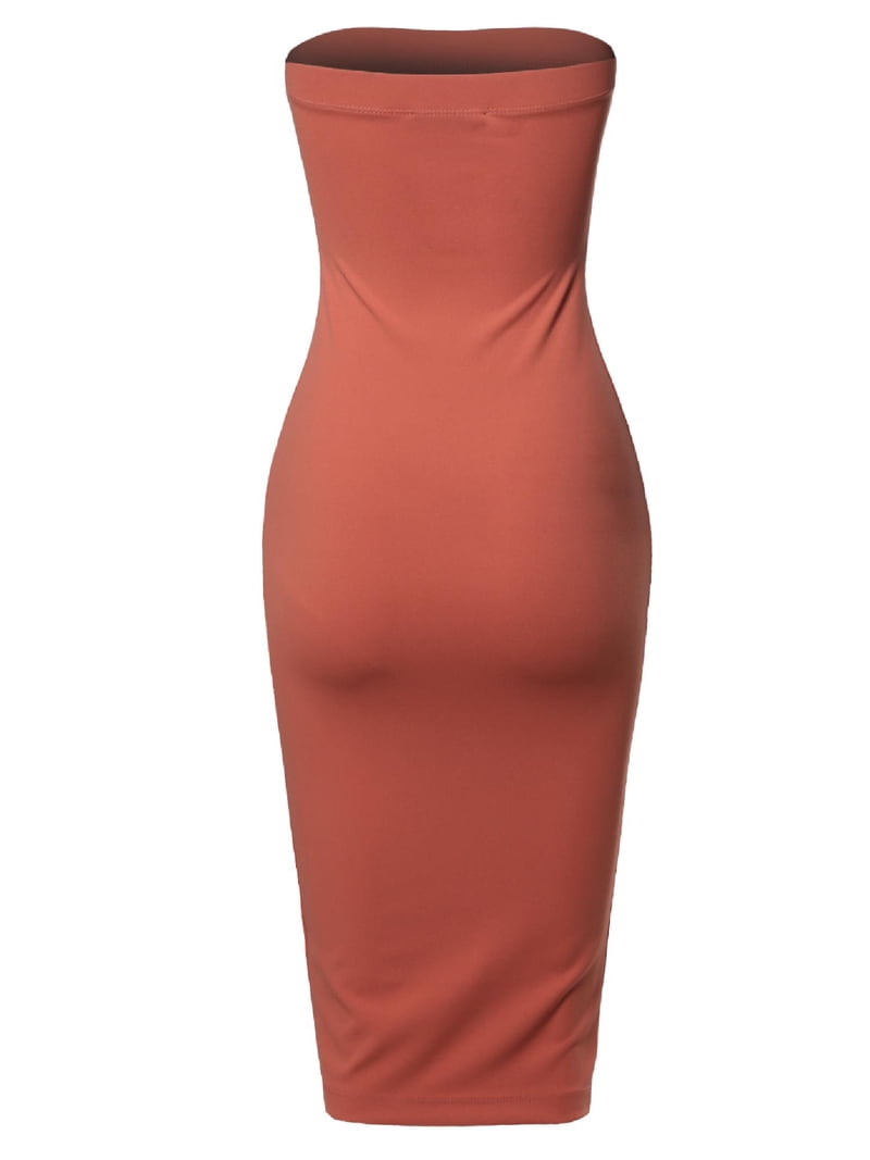 slim fit dress slacks Modal Long Sleeve Shapewear Midi Dress | Tummy Control