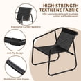 thumbnail image 2 of TINKLE WELL 4-Piece Patio Furniture Set, 2 Rocking Chairs and 1 Bench with Textilene Fabric, Tempered Glass Coffee Table, for Lawn, Garden, Balcony & Poolside, 2 of 7