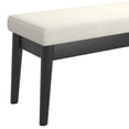 thumbnail image 5 of WHI 401-595CM 48 x 16.50 x 17.50 in. Pebble Bench in Cream & Black, 5 of 8