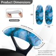 thumbnail image 3 of HELLHERO Marble Print Office Chair Armrest Covers Stretchable Stain Resistant, 2 Pcs Elastic Band Office Chair Armrest Slipcover for Desk Chairs Arm, 3 of 7
