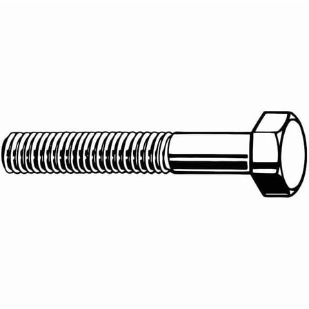 Grade 5, 7/16"-14 Hex Head Cap Screw, Zinc Plated Steel, 3-1/4 in L, 10 PK