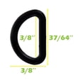 thumbnail image 2 of Paracord Planet Black Plastic D-Rings – Multiple Sizes & Packs – Lightweight – All Purpose, 2 of 5