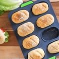 thumbnail image 4 of 8 Slots French Roll Baking Mold Silicone Food Grade Bakeware Pudding Decorating Tools (Grey), 4 of 5