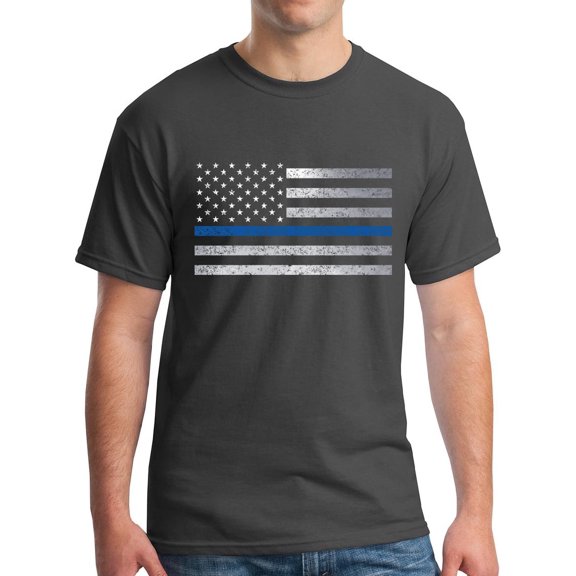 Thin Blue Line T-Shirt USA Vintage