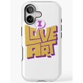 35 Lettering Gold Love Art Mustard Gold and Purple Lettering Tough Case for Apple iPhone ...