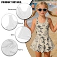 thumbnail image 4 of DISNIMO Horse Print Girls Swimsuits One Piece Bathing Suits Sleeveless U Neck Swimwear with Skirt Quick Dry Swim Dress Size 3-13, 4 of 8