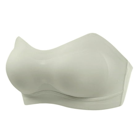 Wedfrse Strapless Bra Seamless Bras Women Dress Strapless Trackless Underwear Bra Latex Wedding Bras for Women Sexy Bras Comfortable Bras Green S