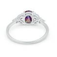 thumbnail image 7 of Art Deco Oval Marquise Ring Rainbow CZ 925 Sterling Silver Size 8, 7 of 7