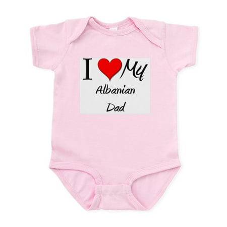 

CafePress - I Love My Albanian Dad Infant Bodysuit - Baby Light Bodysuit Size Newborn - 24 Months