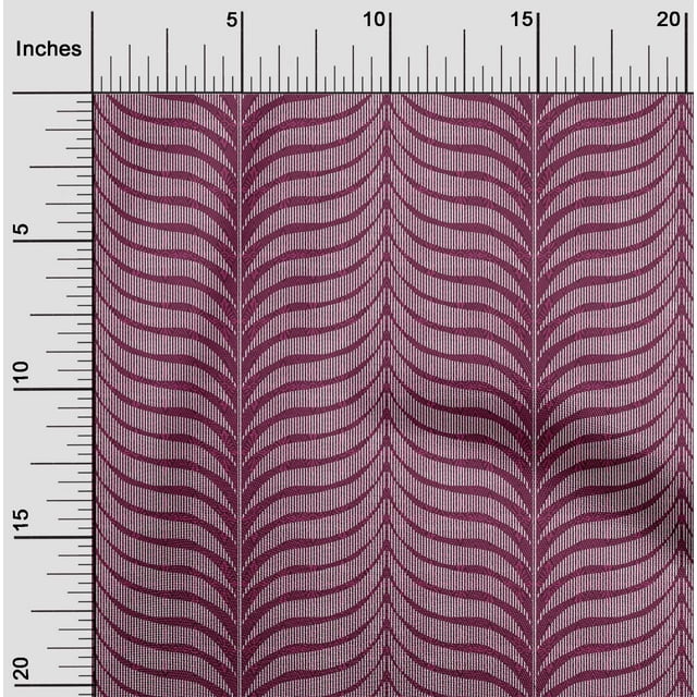 oneOone Polyester Lycra Pink Fabric Leaves & Geometric Block Sewing Material Print Fabric By The Yard 56 Inch Wide
