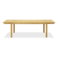thumbnail image 4 of Mopio Logan Solid Wood 104" Extendable Dining Table, Modern Farmhouse Solid Rubberwood with light wire brush for Dining Room and Kitchen, 4 of 10