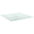 thumbnail image 3 of vidaXL Table Top White Tempered Glass Pattern Table Top Square, 3 of 6