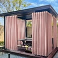 thumbnail image 4 of Khaki Waterproof Outdoor Curtain 132x213cm Patio Sheer Screen Sun Protection Privacy Shade Gazebo Terrace Decor, 4 of 7