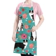 thumbnail image 5 of Australian Shepherd Pioneer Flower Apron-Garden Aprons for Women with Pockets-Cotton Linen Waterproof Kitchen Cooking Gardening Aprons Adjustable for Kitchen,Cooking,BBQ and Salon 33x27 Inch, 5 of 7