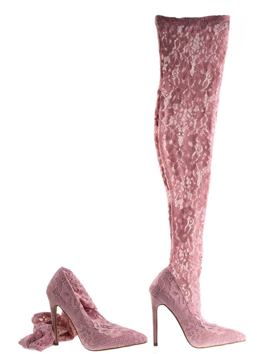 thigh high pumps